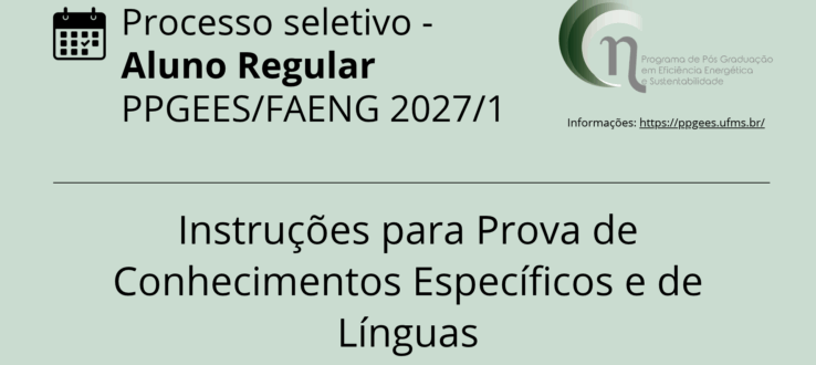 Instruções para prova de conhecimentos específicos e prova de línguas PPGEES